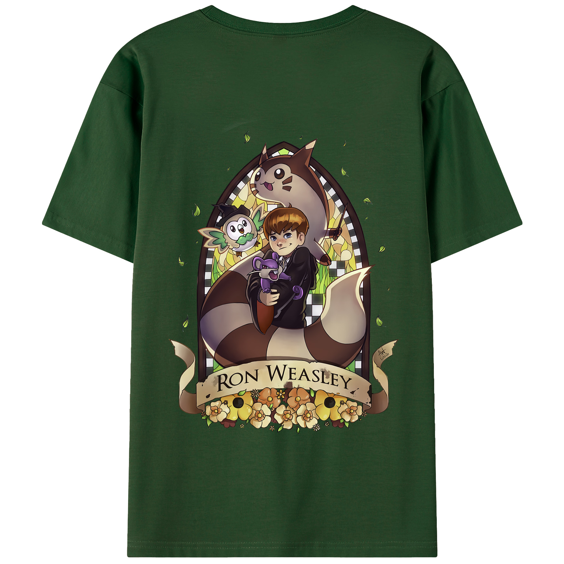 （画像用） Harry Potter ハリー・ポッターシリーズ 綿100％半袖Tシャツ（背面プリント）